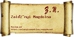 Zalányi Magdolna névjegykártya