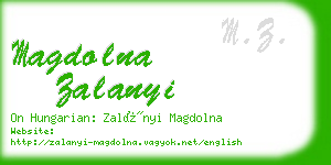 magdolna zalanyi business card